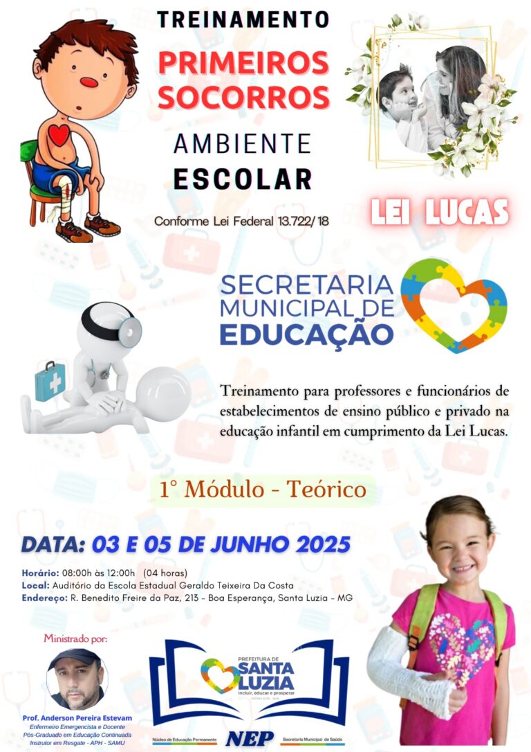 (NEP) Primeiros Socorros – Saúde nas Escolas – Lei Lucas
